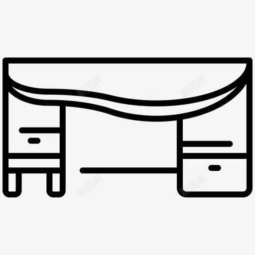 书桌家具办公室图标svg_新图网 https://ixintu.com 书桌 办公室 家具 工作室 桌子