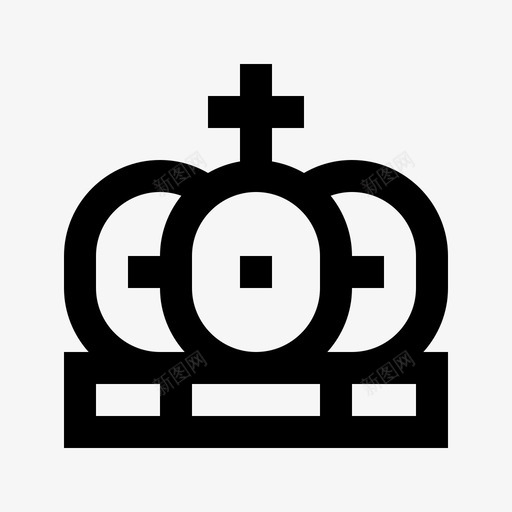 皇冠中世纪55直纹图标svg_新图网 https://ixintu.com 中世纪 皇冠 直纹
