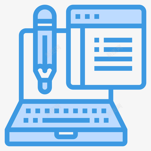 打字网站类型8蓝色图标svg_新图网 https://ixintu.com 打字 类型 网站 蓝色
