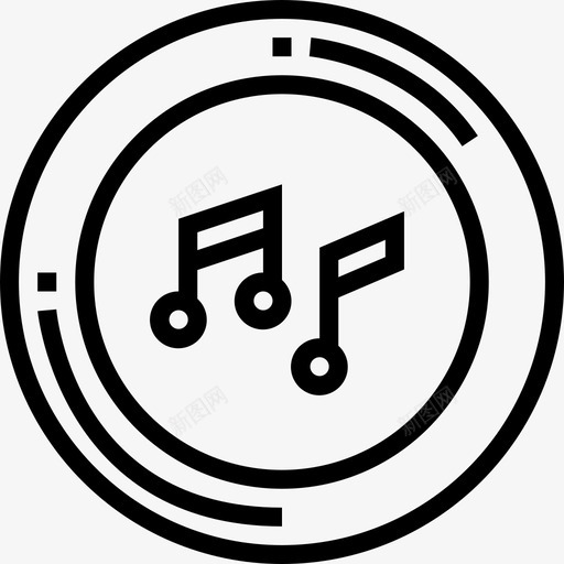 歌曲卡拉OK线性图标svg_新图网 https://ixintu.com 卡拉OK 歌曲 线性