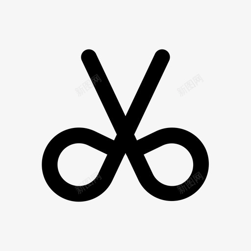 剪刀裁剪界面图标svg_新图网 https://ixintu.com 剪刀 游戏套装 界面 裁剪