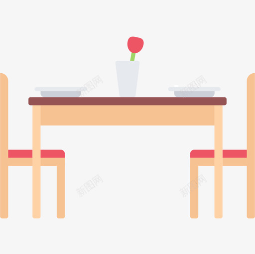 桌子家具119扁平图标svg_新图网 https://ixintu.com 家具 扁平 桌子