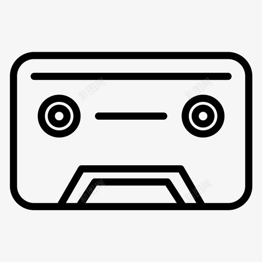 盒式磁带音频娱乐图标svg_新图网 https://ixintu.com 多媒体 娱乐 常规 盒式 磁带 线路 音频