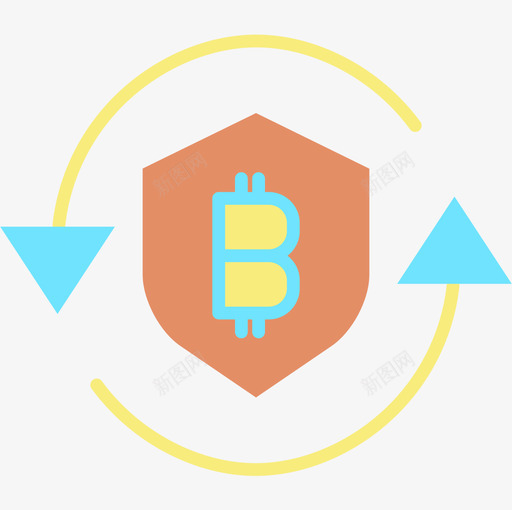 加密货币比特币加密货币2扁平图标svg_新图网 https://ixintu.com 加密 扁平 比特 货币