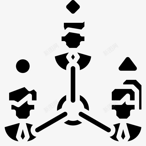 联系沟通网络图标svg_新图网 https://ixintu.com 伙伴 关系 合作 团队 沟通 网络 联系