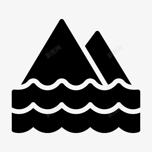 山岛海图标svg_新图网 https://ixintu.com 夏雕文
