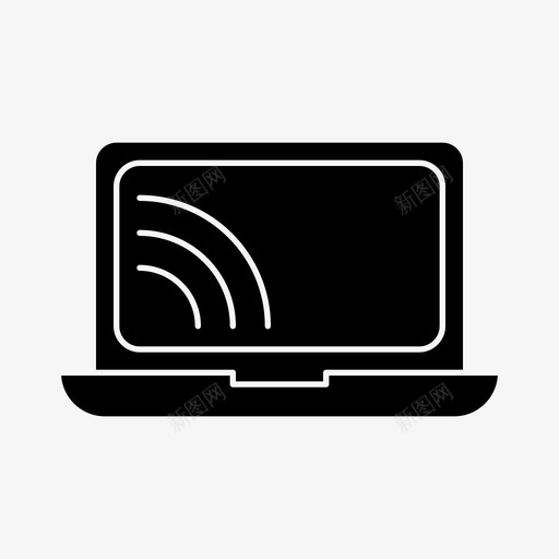 signallaptopconnectedconnections图标svg_新图网 https://ixintu.com connected connections internet laptop signal web 图标 字形 样式 设计