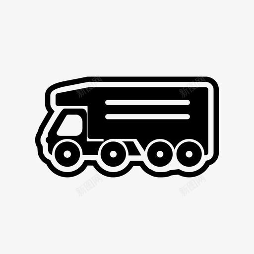翻斗车货物送货卡车图标svg_新图网 https://ixintu.com 340卡车 翻斗车 货物 运输 送货卡车