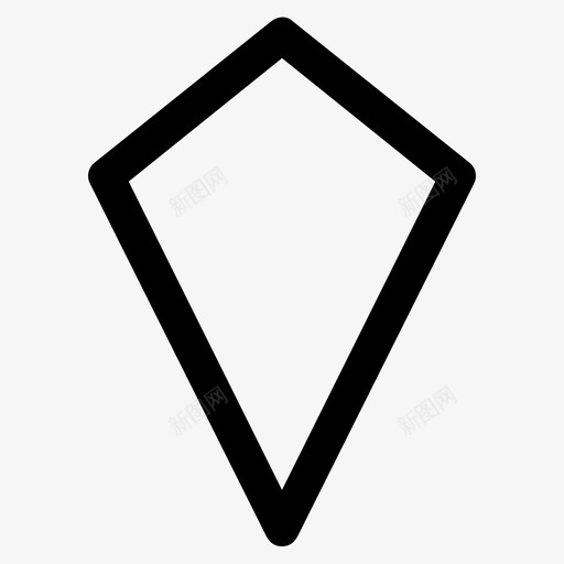 风筝基本几何图标svg_新图网 https://ixintu.com 几何 基本 基本形状线条 多边形 形状 风筝