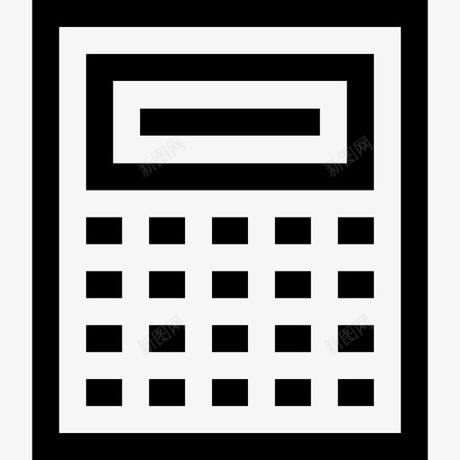 计算器信纸74线性图标svg_新图网 https://ixintu.com 信纸74 线性 计算器