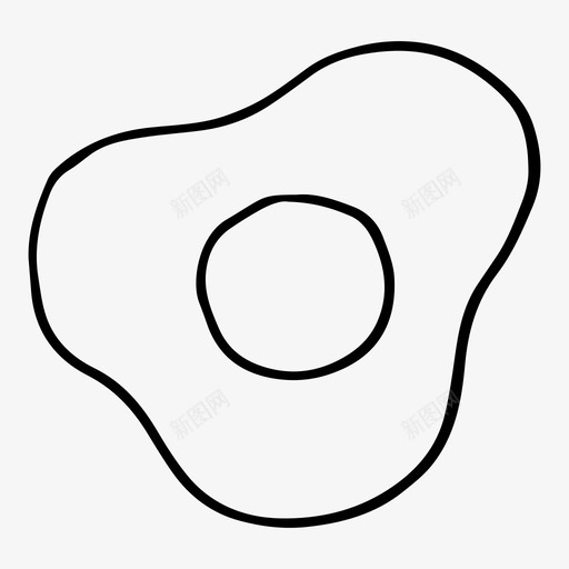 鸡蛋鸡肉食物图标svg_新图网 https://ixintu.com 油炸 温热 煎蛋 食物 鸡肉 鸡蛋