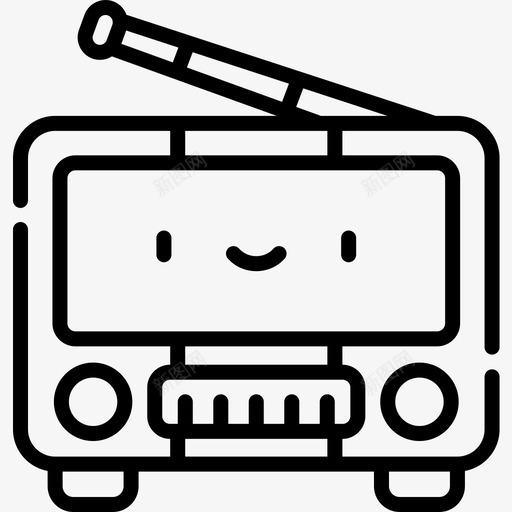 收音机雷鬼28线性图标svg_新图网 https://ixintu.com 收音机 线性 雷鬼
