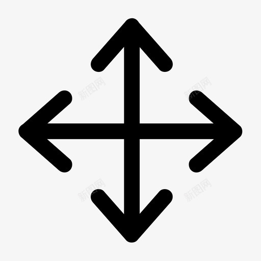 移动拖放工具图标svg_新图网 https://ixintu.com 工具 拖放 移动 网络