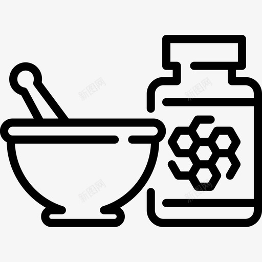 蜂蜜化妆品草药图标svg_新图网 https://ixintu.com 化妆品 天然 按摩和水疗 治疗 草药 蜂蜜