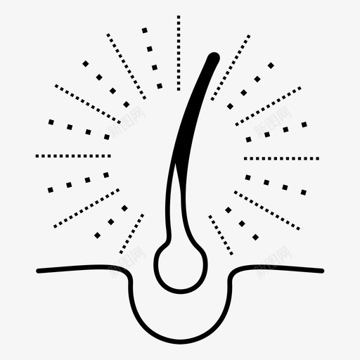 脱毛白发图标svg_新图网 https://ixintu.com 白发 脱毛