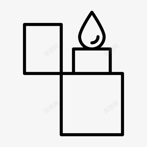 火柴打火机路西法图标svg_新图网 https://ixintu.com 假日 图标 安全 打火机 火柴 自然 路西 轮廓 风格