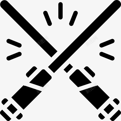 光剑科幻3填充图标svg_新图网 https://ixintu.com 光剑 填充 科幻3