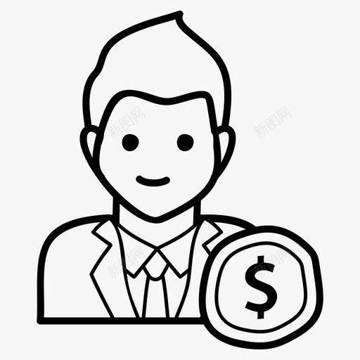 投资者银行家金融家图标svg_新图网 https://ixintu.com 业务 交易员 图标 投资者 管理 股东 金融家 银行家