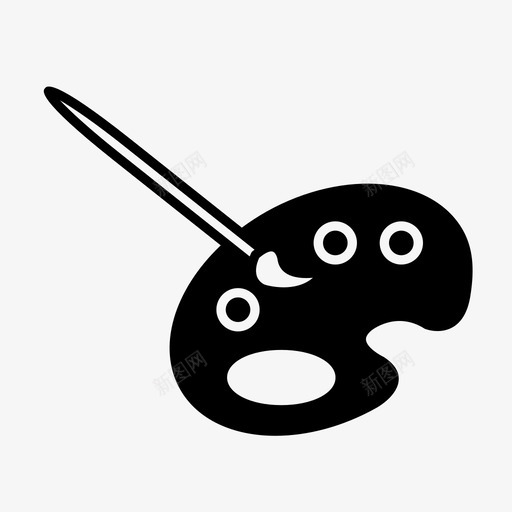 画笔和水彩画艺术画笔图标svg_新图网 https://ixintu.com 画笔 画笔和水彩画 绘画 艺术