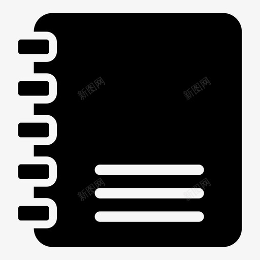 记事本书日记图标svg_新图网 https://ixintu.com 书 学习 教育 教育和学校 日记 笔记本 记事本