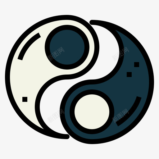 阴阳替代医学31线色图标svg_新图网 https://ixintu.com 医学 替代 线色 阴阳