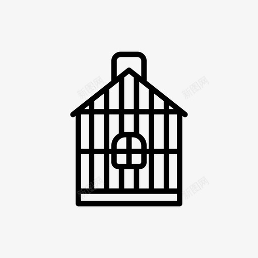 鸟笼笼自由图标svg_新图网 https://ixintu.com 宠物 笼 笼子图标 自由 鸟笼
