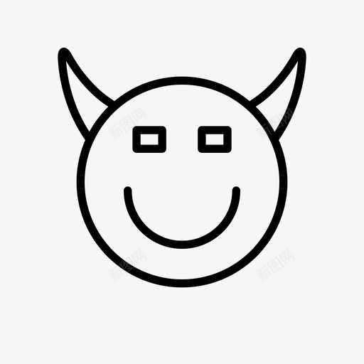 魔鬼表情快乐图标svg_新图网 https://ixintu.com 1行 号角 微笑 快乐 表情 魔鬼