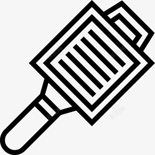 平底锅厨房工具25线性图标svg_新图网 https://ixintu.com 厨房工具25 平底锅 线性