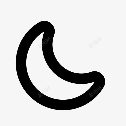 月食黑暗月亮图标svg_新图网 https://ixintu.com 夜晚 月亮 月食 界面元素轮廓 黑暗
