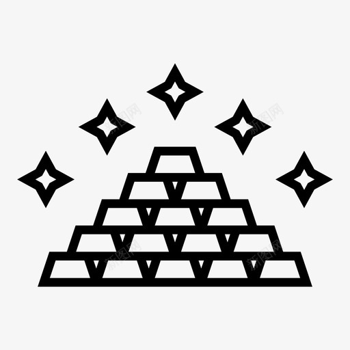 金融黄金金条图标svg_新图网 https://ixintu.com 货币 金条 金融 金融2 黄金