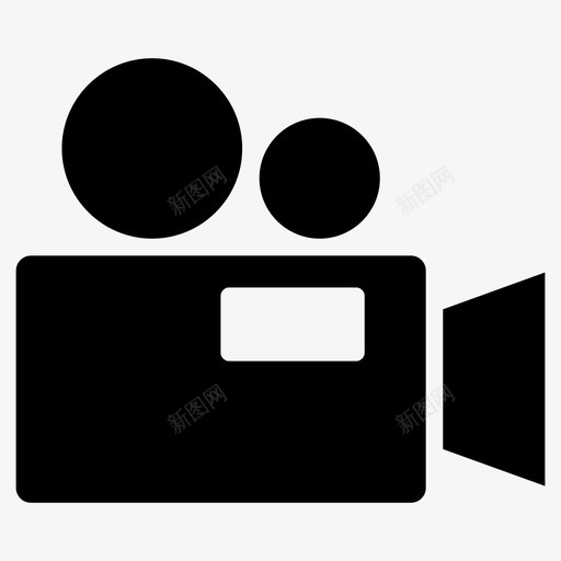 摄像机捕捉电影图标svg_新图网 https://ixintu.com 多媒体 录音 捕捉 摄像机 电影 符号