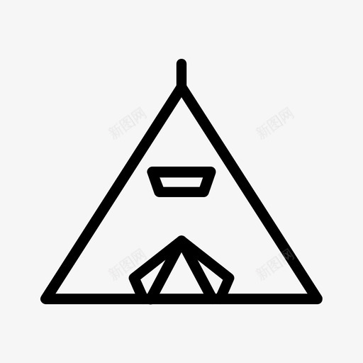 营地帐篷印第安人图标svg_新图网 https://ixintu.com 印第安人 帐篷 营地