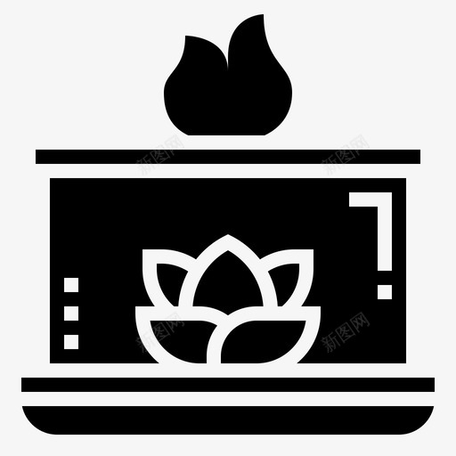 蜡烛芳香玻璃图标svg_新图网 https://ixintu.com 图案 家居装饰 玻璃 芳香 蜡烛 香水