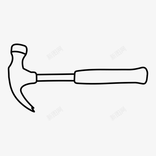 锤子固定器工具图标svg_新图网 https://ixintu.com 固定器 工作 工具 锤子
