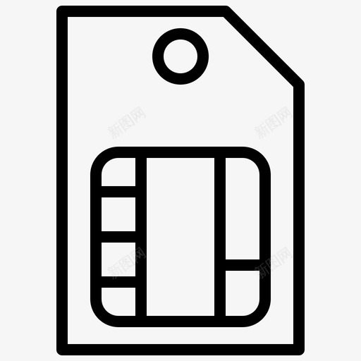 sim卡设备电子产品图标svg_新图网 https://ixintu.com sim 媒体 存储 存储卡 技术 电子产品 设备