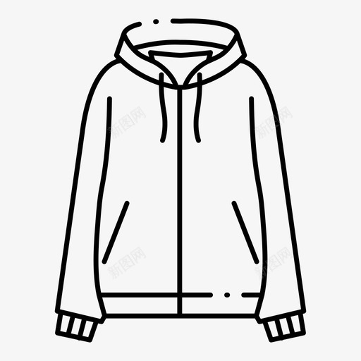 连帽上衣服装连帽衫图标svg_新图网 https://ixintu.com aholic 上衣 夹克 套装 服装 服装店 连帽