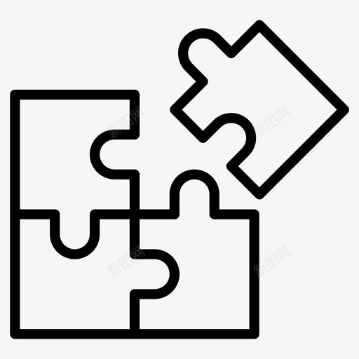 拼图游戏儿童图标svg_新图网 https://ixintu.com 业务 儿童 工具 拼图 游戏 策略