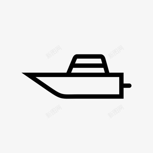 快艇交通工具车辆图标svg_新图网 https://ixintu.com 交通工具 快艇 车辆