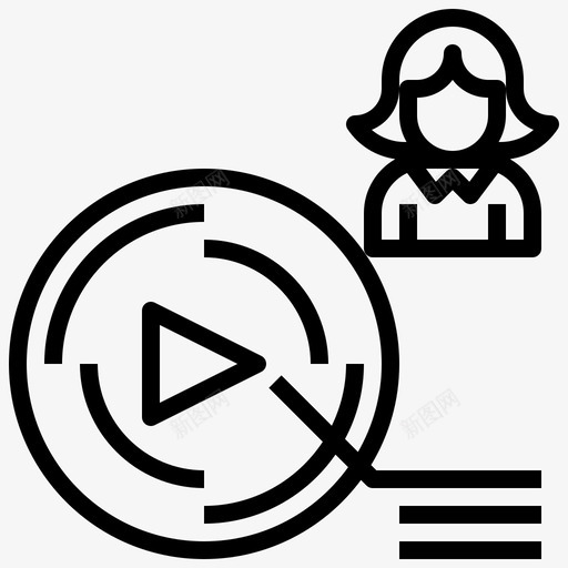 视频频道商业金融图标svg_新图网 https://ixintu.com 商业 播放 收入 机会 概述 被动 视频 金融 频道