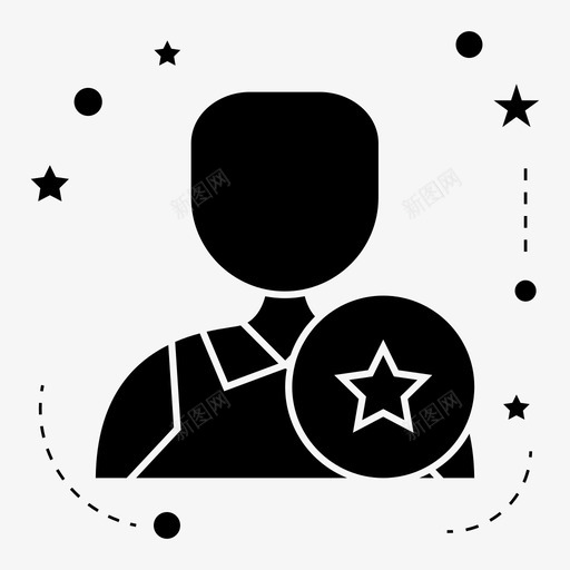 星帐户个人资料图标svg_新图网 https://ixintu.com 个人资料 天空 帐户 星 用户