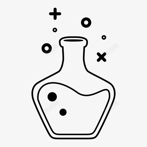 药剂长生不老药魔法图标svg_新图网 https://ixintu.com 力量 烧杯 罐子和药剂 药剂 长生不老药 魔法