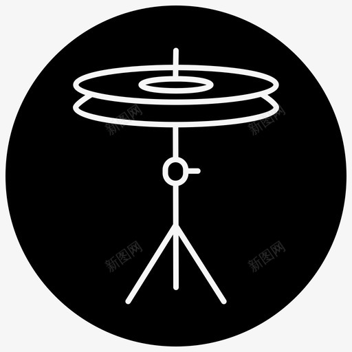 钹鼓音乐图标svg_新图网 https://ixintu.com 乐器 谱线 音乐