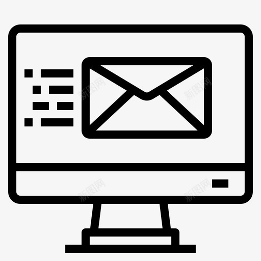 电子邮件商务计算机图标svg_新图网 https://ixintu.com 企业管理 商务 市场营销 电子邮件 计算机