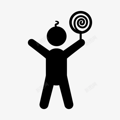 有糖的孩子孩子快乐图标svg_新图网 https://ixintu.com 孩子 孩子们 快乐 有糖的孩子