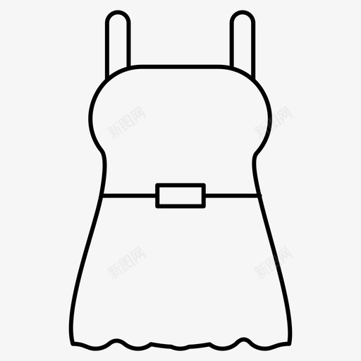 上衣衣服连衣裙图标svg_新图网 https://ixintu.com 上衣 套装 时尚 服装 细线 衣服 连衣裙