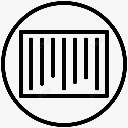 条形码详细信息产品图标svg_新图网 https://ixintu.com 产品 扫描 扫描仪 条形码 电子商务2行圆圈 详细信息