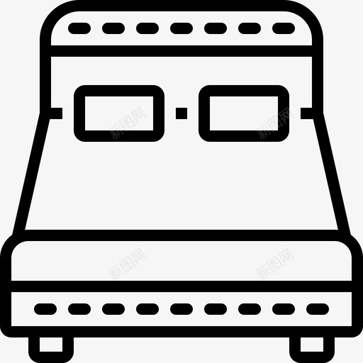 床舒适床垫图标svg_新图网 https://ixintu.com 床 床垫 放松 枕头 舒适
