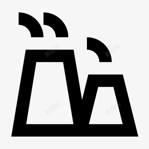 砖塔工厂工业图标svg_新图网 https://ixintu.com 24像素 工业 工作 工厂 建筑 砖塔 轮廓