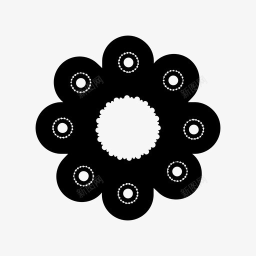 花黑花扁花图标svg_新图网 https://ixintu.com 图标 扁花 黑花