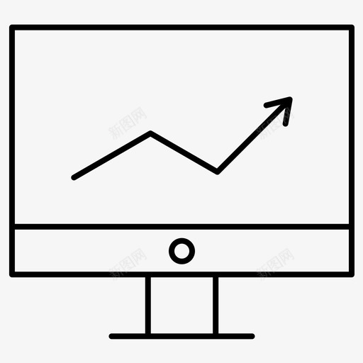图形计算机显示器图标svg_新图网 https://ixintu.com 图形 显示器 营销常规线条17 计算机